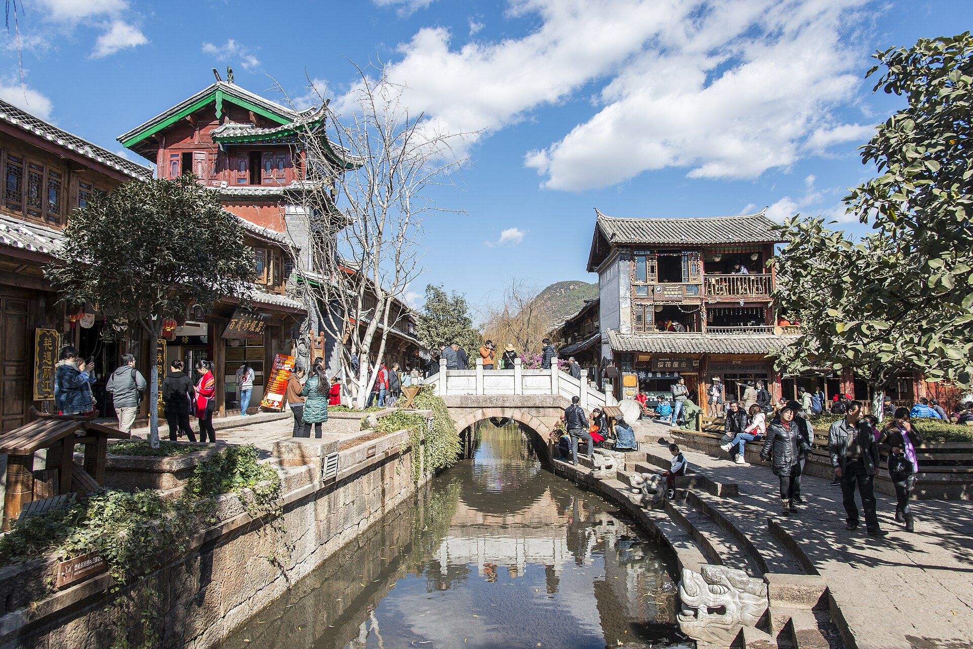 Lijiang old town canals Yunnan