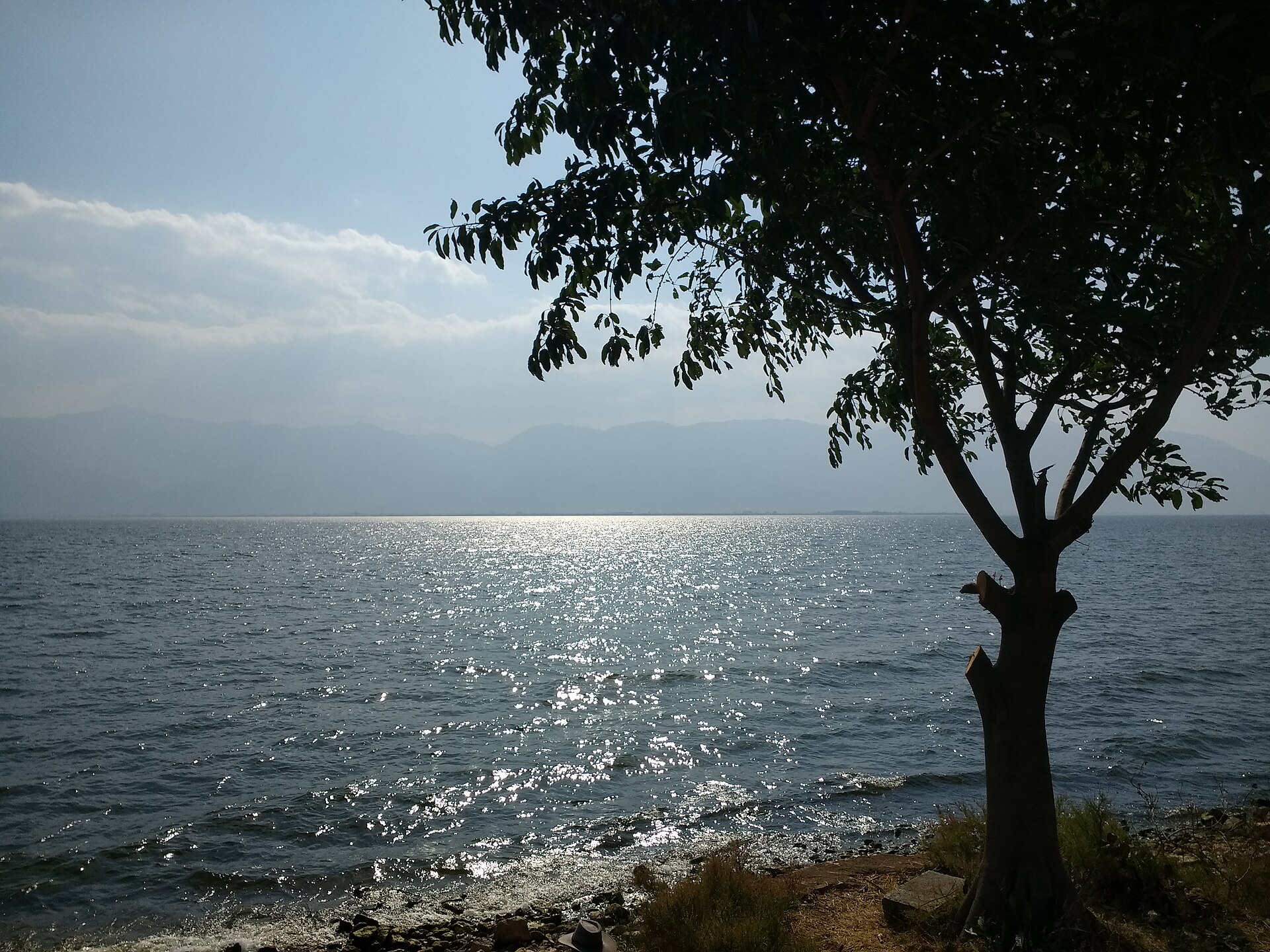 Erhai lake cycling shore